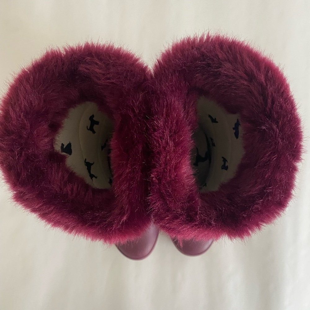 EUC! Joules Boots Girls Size 13 Purple with Fur - Picture 4 of 4